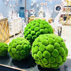 Artificial Plant Topiary Ball Tree Dia 8in, Faux Moss Balls Decorative, Round Faux Moss Balls Outdoor, Green Grass Decorative Balls, for Indoor/Outdoor Wedding Party Decor - Image 4