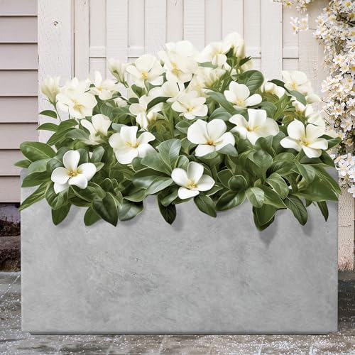 Kante Rectangular Pale Gray Concrete Planter 23" L 12" H Home & Outdoor - Image 4
