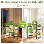 iDavosic.ly Plant Stand Indoor with Grow Lights, 6 Tier Metal Shelf, Black - Image 6