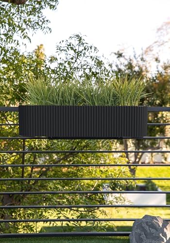Veradek Demi Series Railing Planter - Round Window Box with Bracket - Image 6