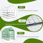 Outvita Walk-in Greenhouse, 3 Tiers 12 Shelves, Durable PE, 56"x85"x77" - Image 7