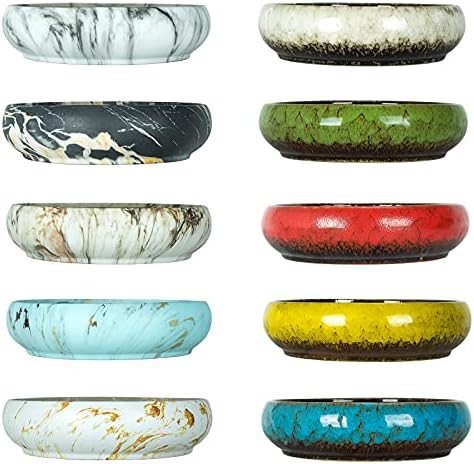 ARTKETTY Succulent Pots, 10 Inch Large Bonsai Pots with Drainage Stand - Image 6