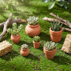 Maxdot 36 Pcs Small Terracotta Pot Tiny Clay Pots Bulk, 1.34 Inch, 6 Style - Image 6