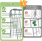Heavy Duty 50"x17" Adjustable A-Frame Trellis for Climbing Plants – Rust-Proof Metal Garden Trellis with Dense Grid Design, Perfect for Raised Beds, Tomatoes, Cucumbers & Outdoor Vines (Green, 1 Pcs) - Image 2