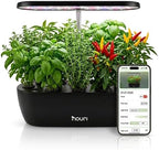 Nouri Hydroponics Growing System, 12 pod APP Smart Indoor Herb Garden Kit with LED Grow Lights, Hydroponic Herb Garden Indoor for Plant Lovers, Gardeners, Kitchen, Basil Seeds Included by Nouri