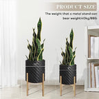 Oakrain Planters for Indoor Plants, Set of 2 Decorative Metal Planter Pots - Image 4
