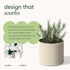Veradek Mod Series Short Planter - Round Outdoor Planter - Image 3
