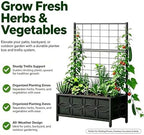 Zhongma Sturdy Raised Garden Bed with Trellis (15.75 x 35.43 x 48.8 in) for Vegetables Flower, Planter Box for Backyard Patio Balcony - Image 4