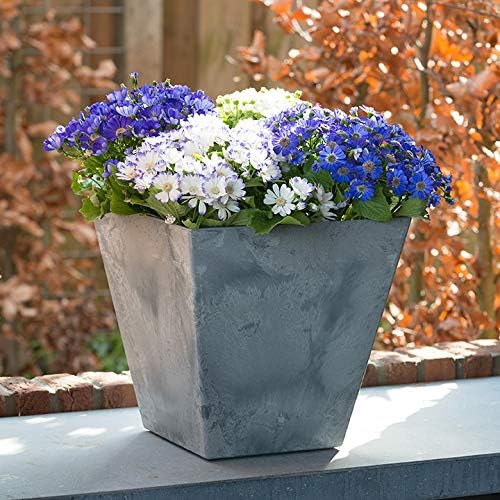 Novelty ArtStone 35100 Ella Square Planter, 10-Inch, Grey - Image 6