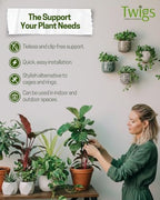 Stackable Monstera Plant Support Stakes, Monstera Dark Green, 10-Pack 17" L - Image 2