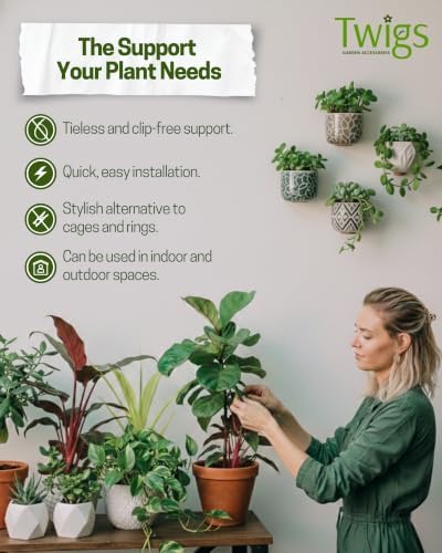 Stackable Monstera Plant Support Stakes, Monstera Dark Green, 10-Pack 17" L - Image 2