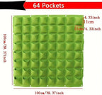 Vertical Wall Planter Bags - Premium Felt Hanging Garden Water-Preserving Back | Auto Drain | 2-81 Pockets | Herbs/Flowers (Black,64 Pocket) - Image 2
