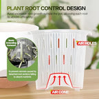 5Packs Self Watering Orchid Pots for Indoor Plants,5.8 Inch Macetas para Orqudeas,Flower Pots for Indoor Plants with Holes(White) - Image 3