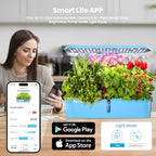 Sainlogic Hydroponics Growing System, 12-Pod Indoor Herb Garden with 24W LED Grow Light, WiFi App Control, Adjustable Height, Quiet Pump & Auto Timer for Herbs and Vegetables - Image 6