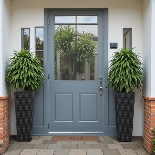 Devoko Resin 23.6'' Tall Planters, Large Taper Outdoor Planter - Image 6
