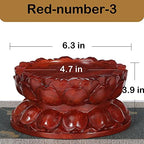 Oriental Home Display Stand Wooden Rosewood Carved Lotus Base - Image 2