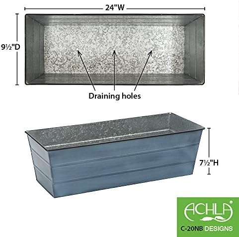 Achla Designs C-20NB Window Box, Medium, Nantucket Blue - Image 2