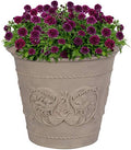 Sunnydaze Arabella 19.5'' Plastic Planter Pot for Plants, Beige by SunnydazeDecor