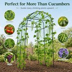 FOLLOOK Garden Arch Trellis for Climbing Plants Outdoor, 7.8 ft, Black - Image 5