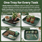 Potting Tray, 17×12×3in Multi-Purpose Gardening Mat for Repotting and Seed Starting Plastic Plant Tray for Indoor & Outdoor Use, Green Potting, Planting Trays, Mat, Repotting, Gar - Image 5