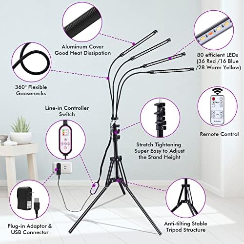 Felibeaco Plant Grow Lights for Indoor Plants with Adjustable Stand & Timer - Image 5