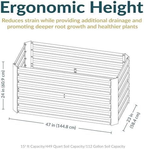Sunnydaze Rectangle Galvanized Raised Garden Bed for Vegetables & Flowers - Image 6