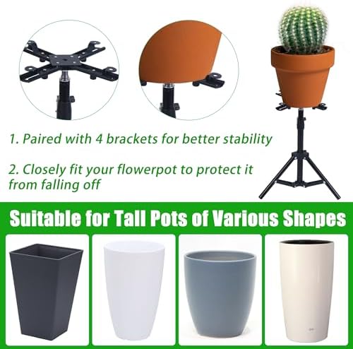Plant Risers for Inside Pots, Metal Planter Inserts Pot Filler, 12-22" Rise - Image 6