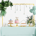 Over The Table Rod Stand with Clamps Gold Table Arch Banner Stand by Xiomot