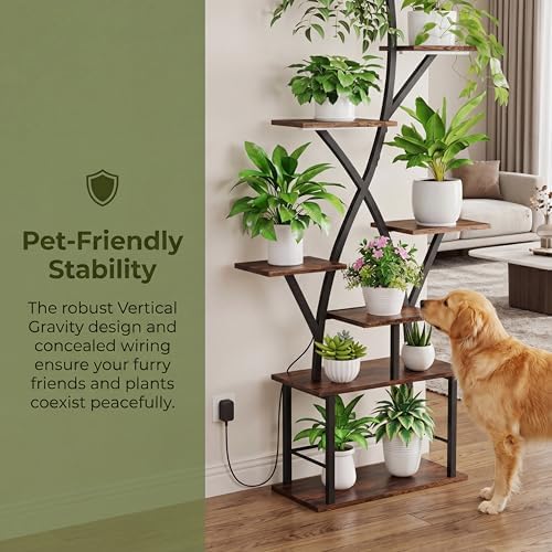 Plant Stand Indoor with Grow Lights 2 Pack Corner Plant Stands 8 Tiered 64" Tall Plant Shelf for Indoor Growing Multiple Metal Flower Holder Home Decor Plant Rack for Living Room Patio Balcony - Image 5