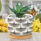 Gray Swan Cranes Ceramic Planters Grey and White Lily Geese Flock Flower Pots for Indoor Plants with Drainage Holes and Saucers Pot for Home Desktop Office Windowsill - Image 6