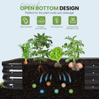 G GOOD GAIN Raised Garden Bed Outdoor, 4-in-1 Modular Metal Planter, Grey - Image 5