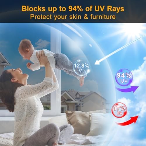 Window Privacy Film One Way Window Tint for Home & Office, 41.3" * 78.7 " - Image 3