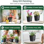 Meowell Self Watering Pots Set of 7 – Assorted Size 4" to 8" Indoor Plant Pots with Drainage Holes and Clear Reservoir for Visible Water Level, Plastic Wicking Planter for House Plants & Flower, Black - Image 6