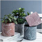 Plants Flower Pots Indoor Flower Plant Pots Modern Decorative Gardening Pot with Drainage Hole for All House Plants Flowers Herbs Cement Round Planter Gardening Pot (Color : B) - Image 6