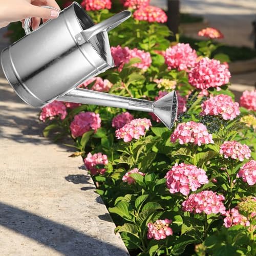 SUPVOX Thickened Stainless Steel Watering Can with Long Spout and Spray Nozzle, 5l Garden Watering Kettle for Indoor Plants and Seedlings, Handcrafted Iron Pot for Precise Plant Misting - Image 3