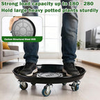 3 Packs Metal Plant Caddy with Wheels 13" Rolling Plant Stand Heavy Duty Plant Dolly with Casters for Indoor and Outdoor Large Planter Casters Potted Plant Mover,Black - Image 5