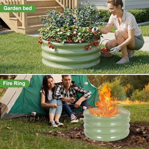 Galvanized Raised Garden Bed- 2Pcs 2x2x1FT Planter Boxes, Green - Image 6