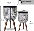 2 Set Plant Pot with Stand 10 & 12 inches with Legs for Indoor Plants - Image 2