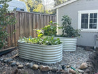 Anleolife 8x4x2ft Oval Deep Root Raised Garden Bed Kit, Antique White - Image 2