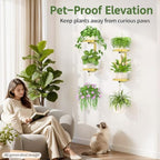 LASZOLA Plant Hanger Holder Window Shelf Wall Mounted Indoor, 2 Pcs Gold - Image 6