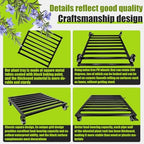 Plant Caddy with Wheels 18'' 2 Pack Metal Rolling Plant Stand Plant Dolly with Lockable Casters Aluminium Heavy Duty Pot Mover Rollers Indoor Outdoor Planter Trolley Holds up 440 Lbs Planter Black - Image 3