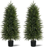 5 ft Artificial Topiary Cedar Trees Set of 2 for Outdoor by MavissDiary
