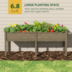 BlueWish 72''L x 23''W x 30''H Raised Garden Bed Outdoor, 2x6 FT Cedar Garden Bed with 8 Drainage Holes & 6 Legs, Elevated Planter Boxes for Gardening, Vegetable, Flower, 661lbs Capacity, Brown - Image 6