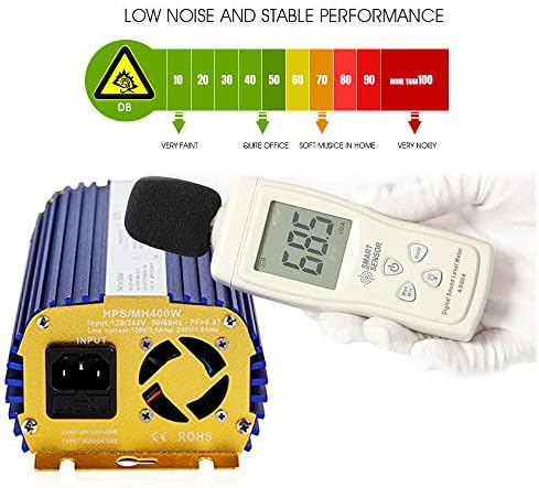 400 Watts Digital Dimmable Electronic Ballast for HPS MH Grow Light Bulb Lamp (400W, Blue) - Image 2