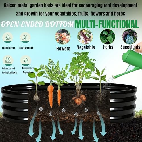 NestNature 17" Tall Galvanized Garden Bed,10-in-2 Modular Raised Garden Bed - Image 4