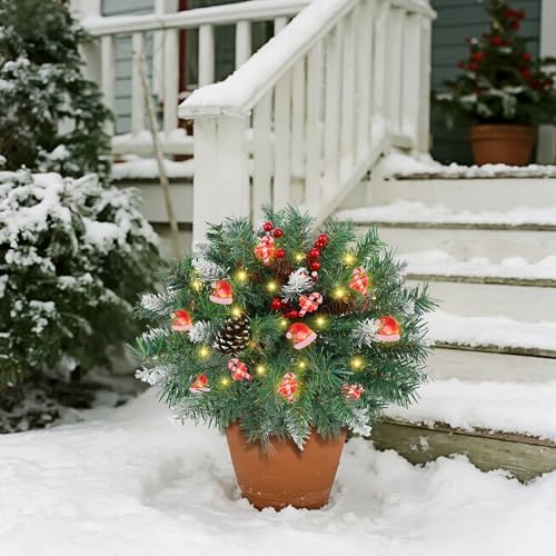 DR.DUDU 15 in Christmas Decorations Outdoor Urn Filler for Front Porch - Image 6