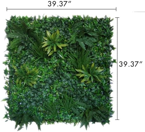 GreenSmart Premium Artificial Grass Wall Panels | Realistic Plant Greenery Privacy Panels | Decor for Fence, Garden, Patio & Balcony | Never Fade Indoor Outdoor Use (Jade (Large Single Panel)) - Image 2