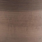 PSW Pot Collection FM40TP 16-inch Plastic/Stone/Wood Composite Large Ribbed Planter – No Drainage Hole (Drillable), Indoor/Outer Garden Pot for Foliage, Trees, Flowers, Ferns, Taupe - Image 5