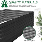 DIIYIV 12x2x1.5FT Galvanized Raised Garden Bed,Vegetable Boxes-Rectangle Metal Flower Box,Large Planter Raised Beds Outdoor Garden for Planting,Fruit,Herb-Black - Image 4