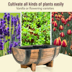 6 Set Whiskey Barrel Planter,16.14x11.8x7.28 Inch - Image 6